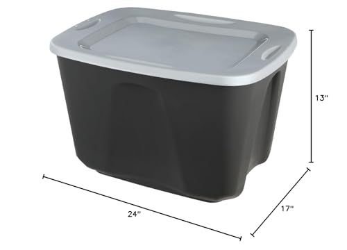 HOME PROD STORAGE 18 Gallon Black Tote