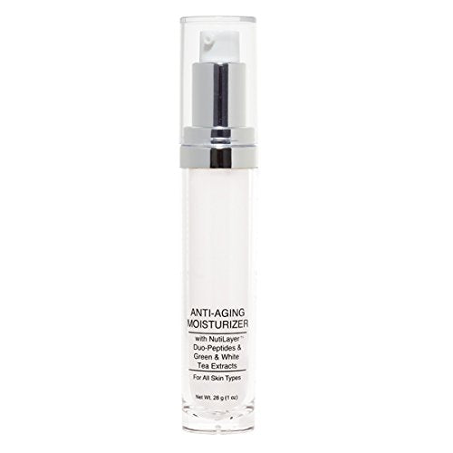 Jolie Anti-Aging Moisturizer W/Green & White Tea, Duo Peptides & Nutrilayer 1 oz.