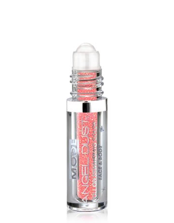 Mode Angel Dust Roll On Glitter Electric Orange, Iridescent Gold Sparkling High Performance 3D Loose Glitters for Face and Body, Spill Proof Bottle