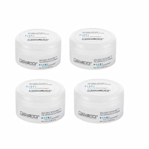 Giovanni Wicked Texture Styling Pomade - Eco Chic Wax Hair Gel, 2 Ounce (Pack of 4)