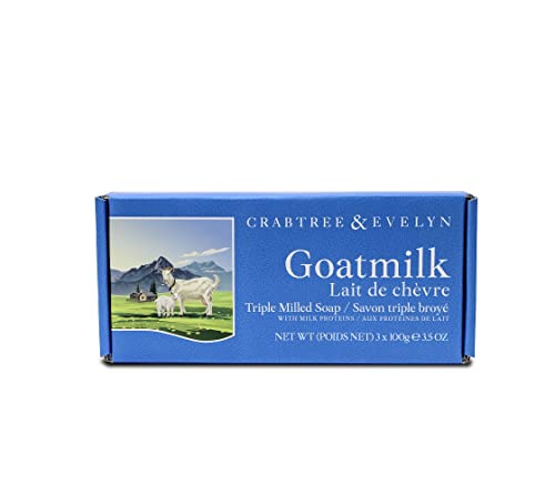 Crabtree & Evelyn Goatmilk Soap Set 3 X 100 Gram Bars