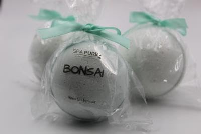 Spa Pure Bonsai Bath Bombs: XL 5 oz, Handmade in The USA with Shea, Mango and Cocoa Butter, Ultra Moisturizing, Great for Dry Skin, (Bonsai)