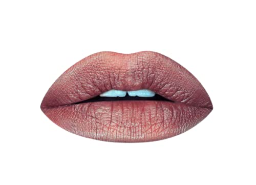 Aromi Tan Metallic Liquid Lipstick | Sepia Bronze Lip Color with Shimmery Finish, Vegan, Cruelty-free, Long-Lasting, Smudge-Proof, Handmade (Peachy