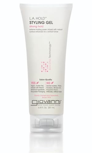 GIOVANNI L.A. Hold Styling Gel - Strong Hold, Hair Gel for Women and Men, Vegan, No Parabens or Phthalates, Infused with Natural Botanical