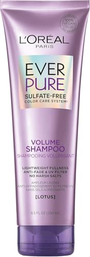 L’Oréal Paris Moisture Sulfate Free Shampoo, Hair Care for Color-Treated Hair with Rosemary Botanicals, EverPure, 8.5 Oz (Packaging May Vary)