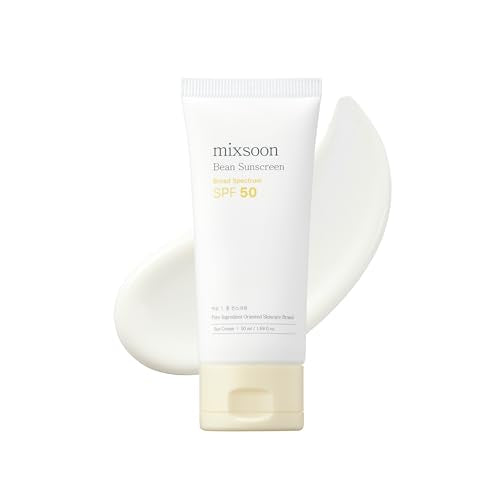 mixsoon Bean Sunscreen-Lightweight Airy Texture SPF 50 No Pilling Korean Sunscreen for Face, No White Cast, Non-Sticky Stocking Stuffers 50ml / 1.69 Beauty and Personal Care mixsoon Default Title