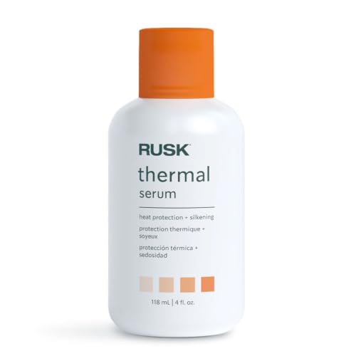 RUSK Thermal Serum - Heat Protectant Treatment for Frizz Control - Smoothing with Added Shine, Moisture & Cuticle Sealing - Lightweight Anti-Humidity