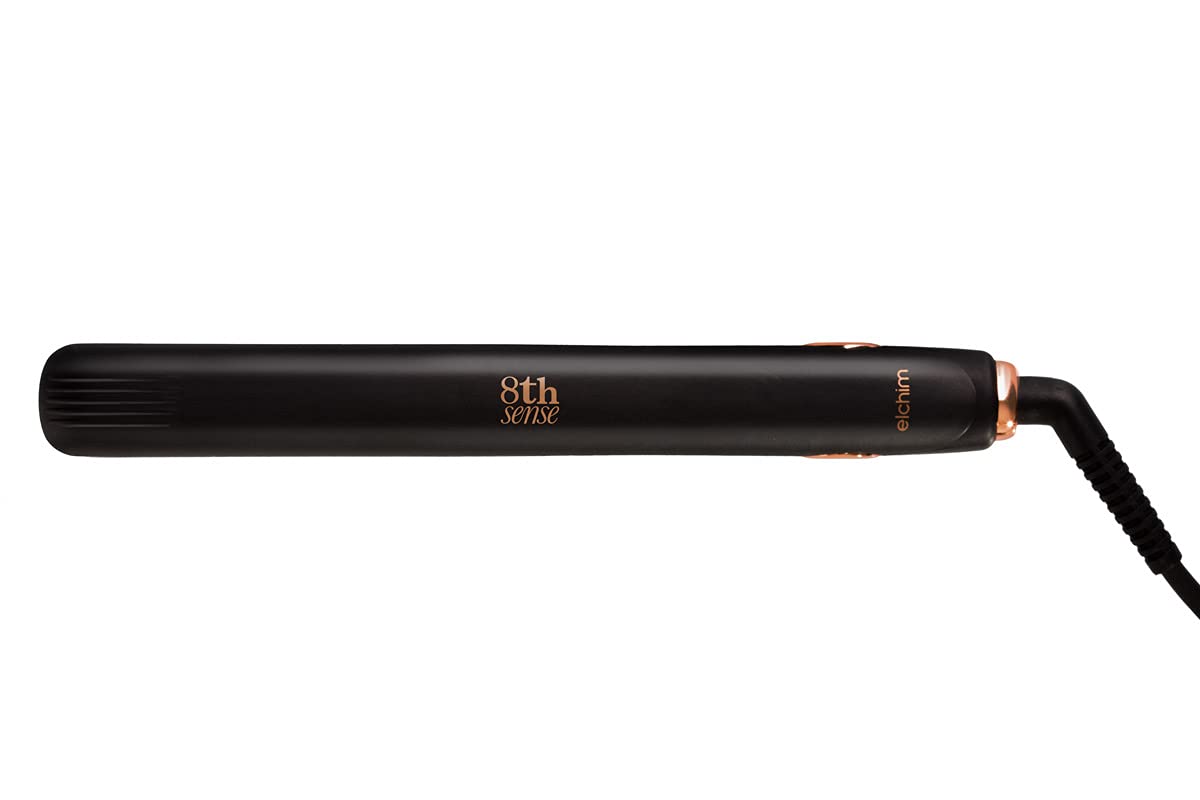 Elchim 8th Sense Styler: Hair Straightener with Titanium & Ceramic Plates, Dual-Universal Voltage, Flat Iron with 11 Heat Settings, Travel Bag