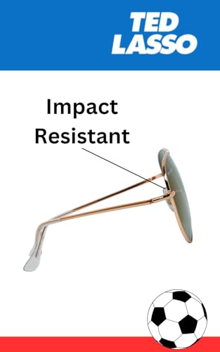 Ted Lasso Gold Aviator Sunglasses Sun-Staches UV 400, One Size Fits Most