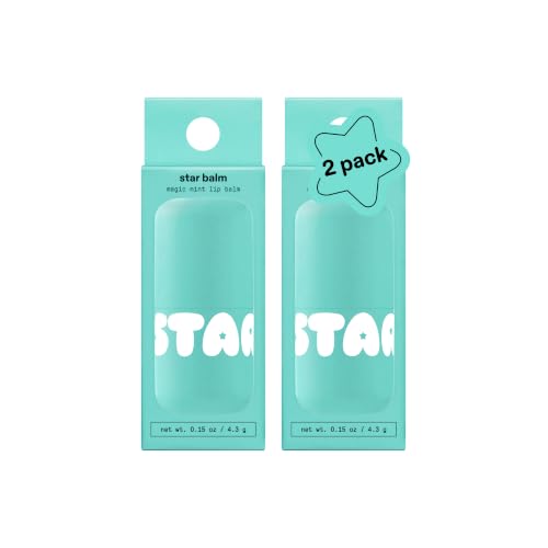 Starface Star Balm Magic Mint, Hydrating Lip Moisturizer with Shea Butter, Cocoa Butter, and Coconut Oil, Creamy Mint Flavor, (0.15 oz - 2 Pack) Beauty and Personal Care Starface World