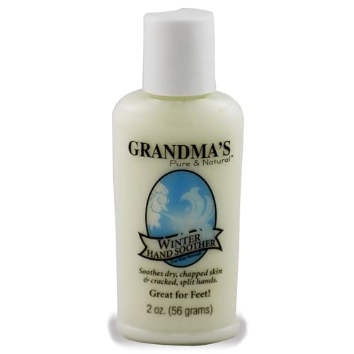 Grandma’s Winter Hand Soother - Natural Dry Skin & Hand Cream for Cracked Hands, Chapped Skin & Feet - 2 oz Travel Size Moisturizing Lotion by Remwood