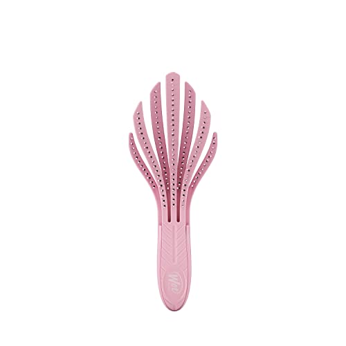 Wet Brush Go Green Curl Detangler Hair Brush, Pale Pink, Ultra-Soft IntelliFlex Detangling Bristles Glide Through Tangles with Ease, Great For Curls