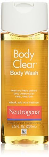 Neutrogena Body Clear Acne Body Wash with Glycerin & Salicylic Acid Acne Medicine for Acne-Prone Skin, Non-Comedogenic, 8.5 fl. oz (Pack of 2)