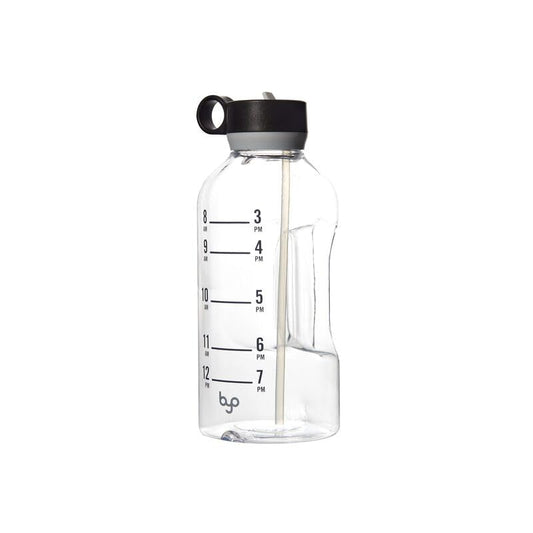 Built Byo 74 Oz Tritan Water Bottle with Straw (Black) - BPA-Free, Leakproof Lid, Wide Mouth Opening, Dishwasher Safe, Travel Handle - Reusable