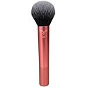Real Techniques Powder Brush, Ultra Plush Synthetic Bristles, Aluminum Ferrules to Build Coverage, Cruelty Free, Mattified Finish, For Foundation