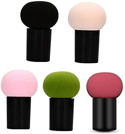 5 Pcs Beauty Flawless Makeup Foundation Puff Mushroom head Sponge Dry Wet Dual-use Foundation Makeup Tool Beauty & Personal Care LEEMASING