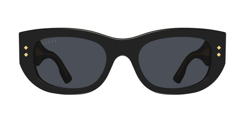 Gucci GG1215S 002 Sunglasses Women's Black/Grey Rectangle Shape 51mm