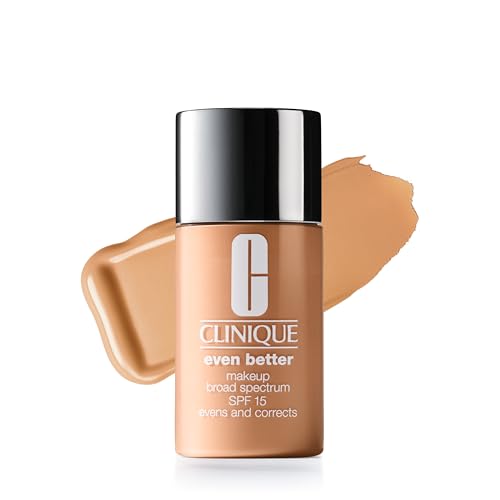 Clinique Even Better Makeup Liquid Foundation SPF 15 With Vitamin C For Dry + Oily Combination Skin Types | Medium Coverage + Natural Finish | Evens