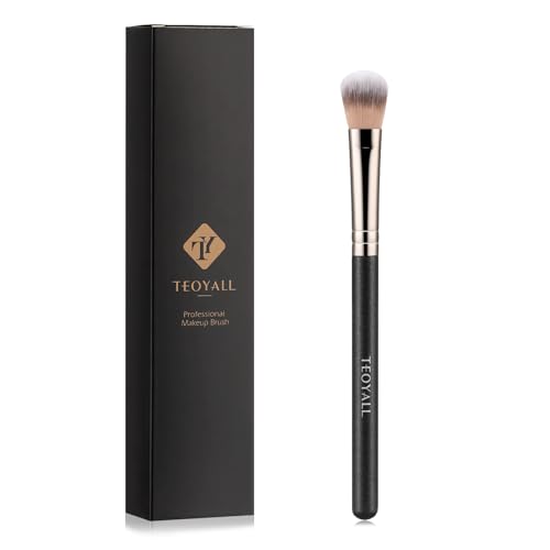 TEOYALL Highlighter Brush, Small Plush Fluflly Synthetic Bristles Tapered Under Eye Setting Brush for Bronzer Cheek with Loose Powder Beauty and Personal Care TEOYALL Default Title
