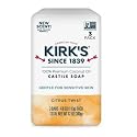 Kirk's 100% Premium Coconut Oil Castile Bar Soap, Citrus Twist, 3 Bars, 4 oz (113 g) Each