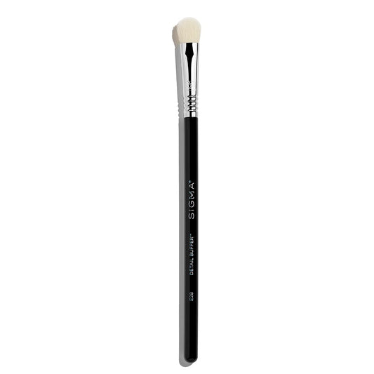 Sigma Beauty Professional E28 Detail Buffer Brush - Professional Eyeshadow Brush for Seamless Cream or Liquid Eyeshadow Blending, Packing on Metallic