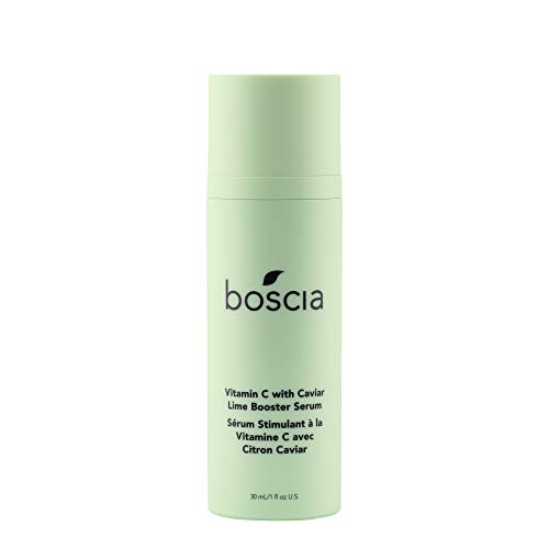 boscia Vitamin C with Caviar Lime Booster Serum - Vegan, Cruelty-Free, Natural & Clean Skin Care - Vitamin C Serum with AHA-Rich Caviar Limes