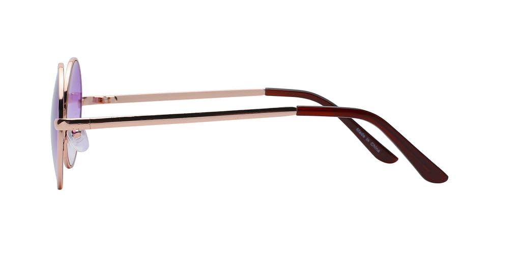 OWL Round Purple Gradiant Sunglasses Metal Frame Hippie Sunglasses UV400 Polycarbonate Lens John Lennon Sunglasses for Men Women