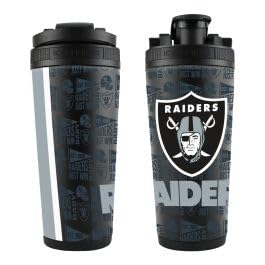 WinCraft Las Vegas Raiders Black 26oz 4D Stainless Steel Ice Shaker