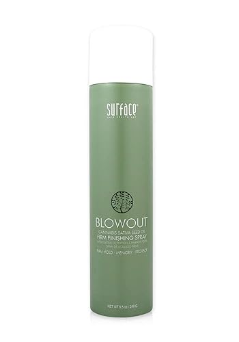 SURFACE Hair Blowout Firm Hair Spray for Women and Men, 8.8oz - Heat Protecting, Volumizing, Lychee and Maracuja Oil - Premium Blowout Hair Products