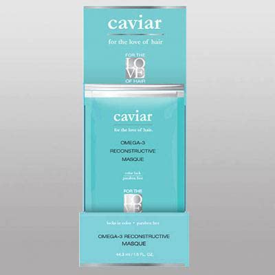 Caviar Omega-3 Restorative Hair Care Set (Pack of 5) - Includes Shampoo, Conditioner, and 3 Masque Packets