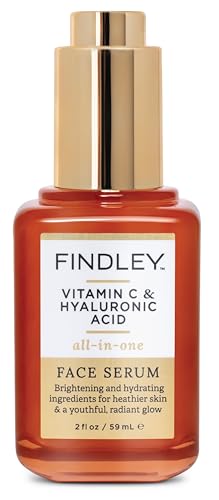 Findley All-in-One Face Serum with Vitamin C and Hyaluronic Acid - Hydrating & Anti-Aging | Promotes Youthful, Radiant Skin | Reduces Fine Lines