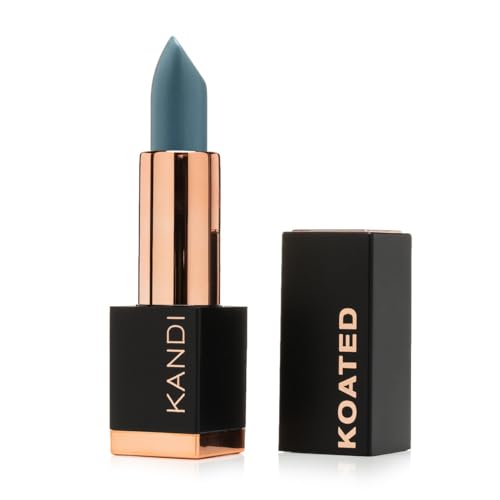 Kandi Koated Suede Matte Lipstick - Cougar A Slate Blue-Gray - Highly Pigmented Long-Lasting Matte Lipstick for Women - Creamy Smooth Finish - Vegan,