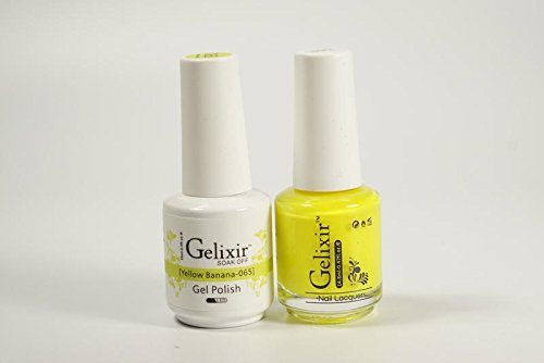 Gelixir Duo Matching Gel and Nail Polish, Made in USA. (065-Yellow Banana) Beauty & Personal Care Gelixir
