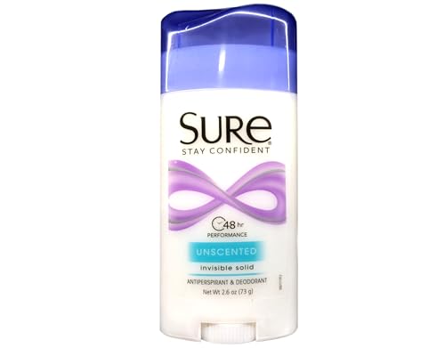 SURE Invisible Solid Unscented Antiperspirant & Deodorant, 2.6 Ounces Beauty and Personal Care Sure