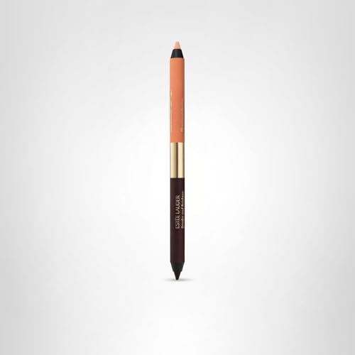 Estée Lauder Smoke and Brighten Long-Lasting Waterproof Kajal Eyeliner Pencil Duo, 0.03 Ounce, Bordeaux/Ivory