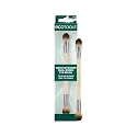 EcoTools Cream & Powder Dual-Ended Eye Brush, Flat & Fluffy Eyeshadow Brush for Packing, Blending & Full Eye Looks, Sustainable Makeup Brush, Vegan