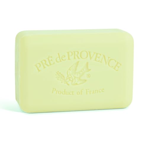 Pre de Provence Artisanal Soap Bar, Enriched with Organic Shea Butter, Natural French Skincare, Quad Milled for Rich Smooth Lather, 8.8 Ounce, Linden