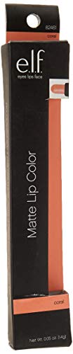 e.l.f. Matte Lip Color, Coral, 0.06 Ounce