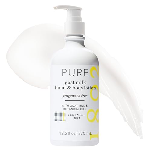 Beekman 1802 Goat Milk Lotion - Body Lotion & Hand Lotion for Dry Skin, Lightweight Non-Greasy Formula with Shea Butter & Jojoba Oil, Cruelty Free