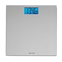 Taylor Digital Scales for Body Weight, High 400 LB Capacity, Brushed Stainless Steel Thin Glass Platform, Unique Blue LCD, Durable Platform, 11.8 x…