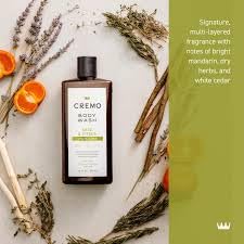 Cremo Rich-Lathering Sage & Citrus Body Wash, A Revitalizing Combination of Bright Mandarin, Dry Herbs and White Cedar, 16 Fl Oz