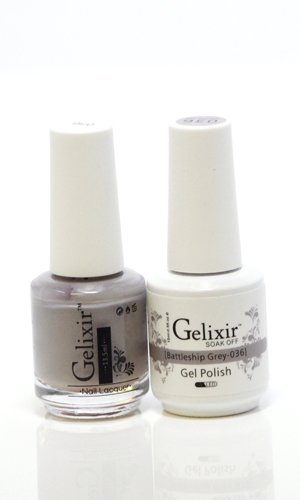 Gelixir matching color & nail lacquer Battleship Grey -036 Beauty & Personal Care Gelixir