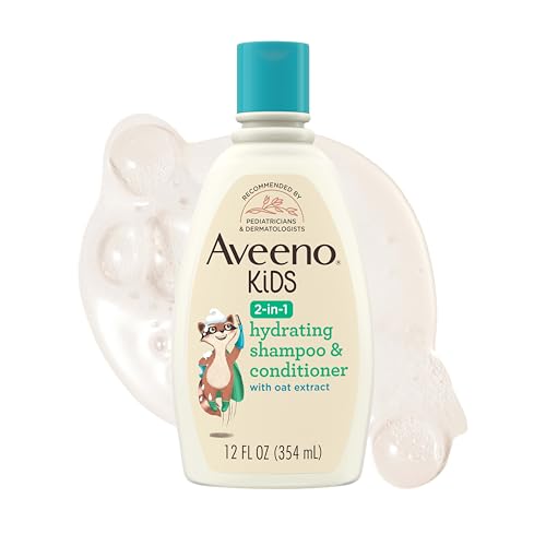 Aveeno Kids Shampoo & Conditioner, Formulated With Oat Extract to Gently Cleanse, Condition & Detangle Kids Hair, For Sensitive Skin and Scalp Beauty and Personal Care Aveeno Baby Default Title
