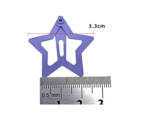 Duehut HLLMX 20 PCS Barrettes For Girls, Women, Toddlers Kids Colorful Hair Barrette Cute Lovely Metal Hair Snap Clips Fashion Stars Barrettes