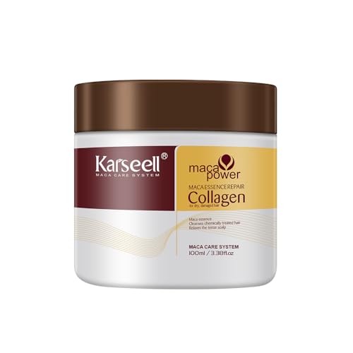 Karseell 3.38floz 100ml Collagen Hair Treatment Deep Repair Conditioning Argan Oil Collagen Hair Mask Essence for Dry Damaged Hair All Hair Types Beauty and Personal Care Karseell Default Title