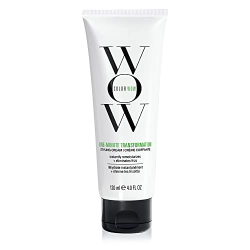 COLOR WOW One Minute Transformation - Instant frizz fix| Nourishing styling cream smooths, tames + defrizzes on the spot, Avocado oil + Omega 3’s
