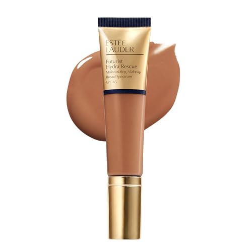 Estée Lauder Futurist Hydra Rescue Moisturizing Foundation Makeup SPF 45 for a 12-Hour Glow, 1.2 Fl Oz, 5N2 Amber Honey