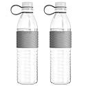 Copco Hydra 20 oz Tritan Water Bottle with Spill Resistant Lid & Non-Slip Sleeve (Set of 2) - BPA-Free, Dishwasher Safe, Fits Cup Holders, Great