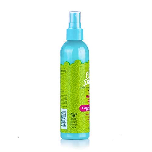 Just For Me Curl Peace 5-In-1 Wonder Spray - Detangles, Nourishes, Heat-Protects, Reduces Frizz, Adds Shine, Contains Flaxseed, Avocado Oil, Castor