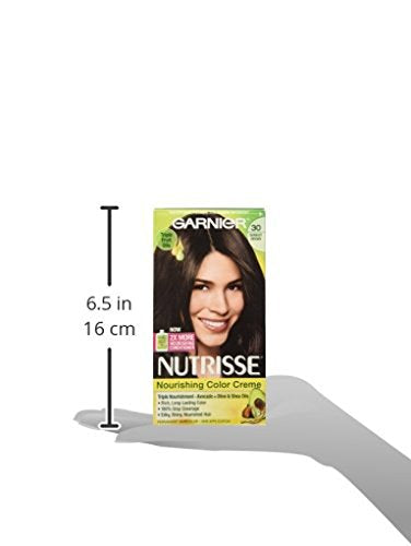 Garnier Nutrisse Nourishing Color Creme, 30 Darkest Brown